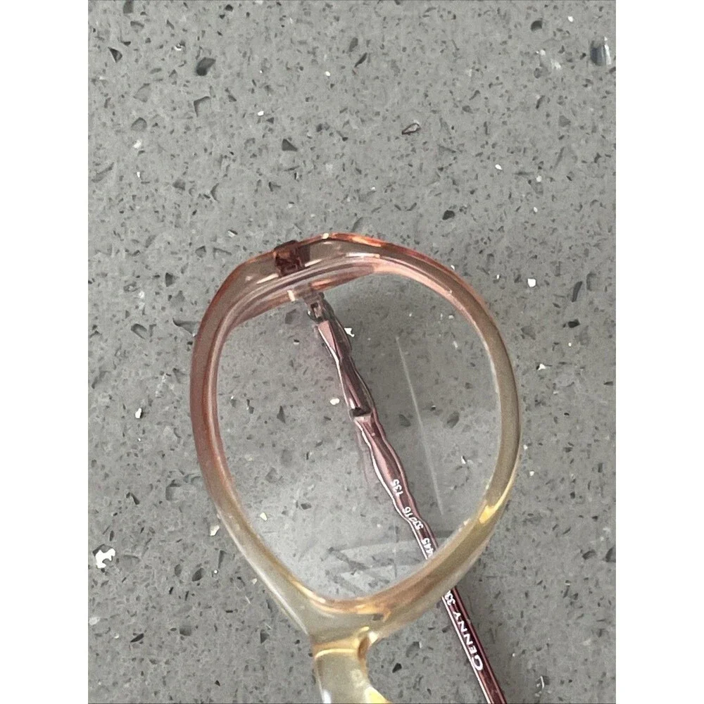 Genny Eyeglasses Frames ONLY 336-B 9445 53-16-135 Full rim pink clear